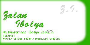 zalan ibolya business card